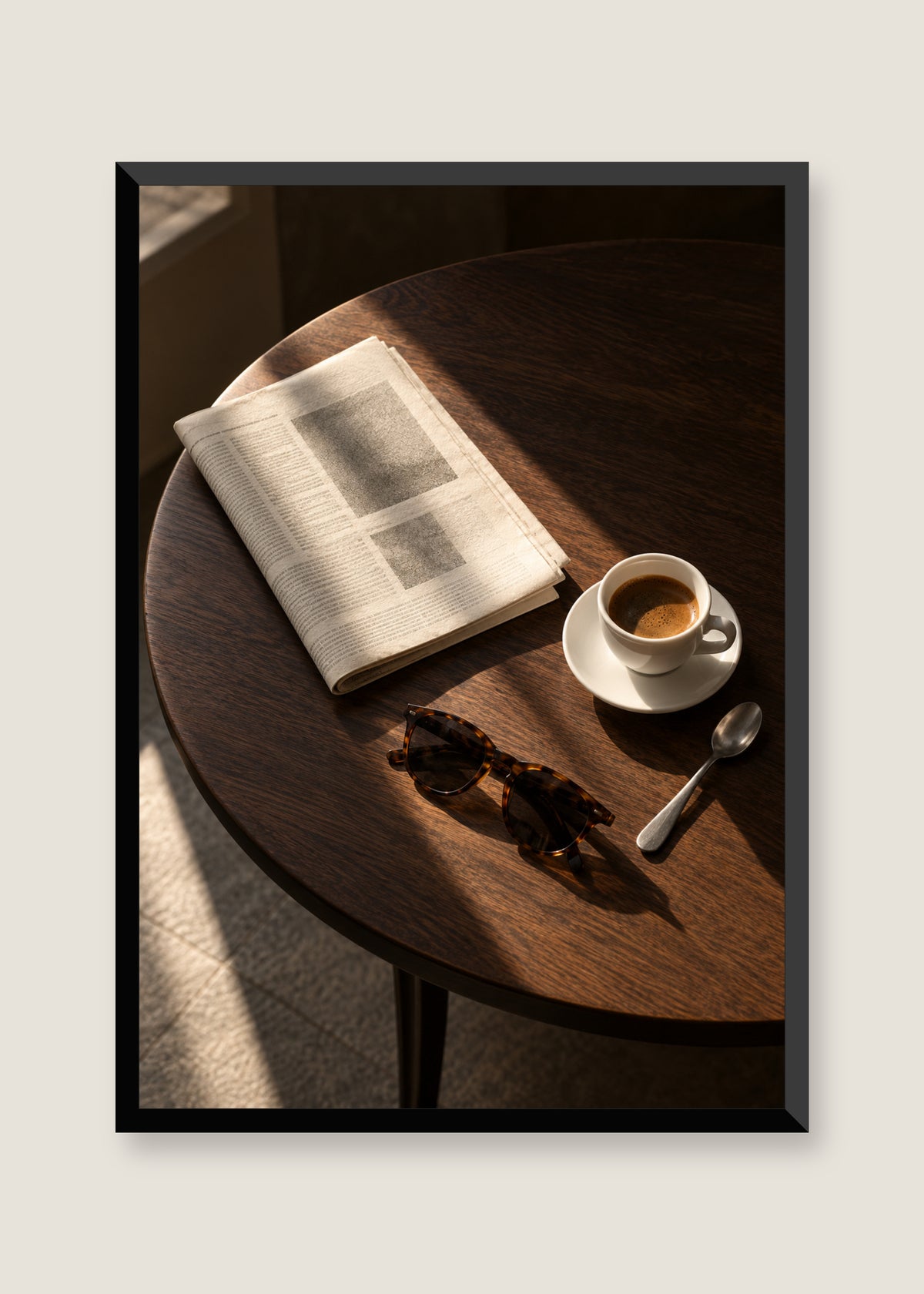 The Daily Ritual, No mat with black frame