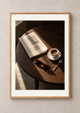 The Daily Ritual, oak framed 50 x 70 cm presentation with white mat