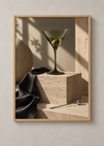 The Last Olive, framed 50 by 70 centimetre art print in natural wood