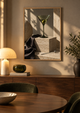 The Last Olive, framed 50 by 70 centimetre art print styled in an interior