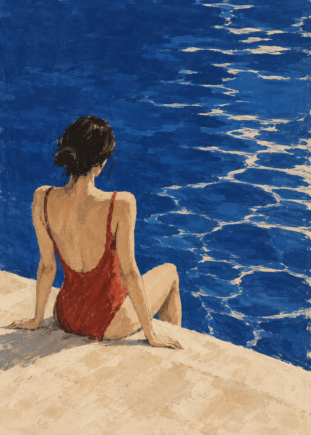 The Red Swimmer, artwork-only poster