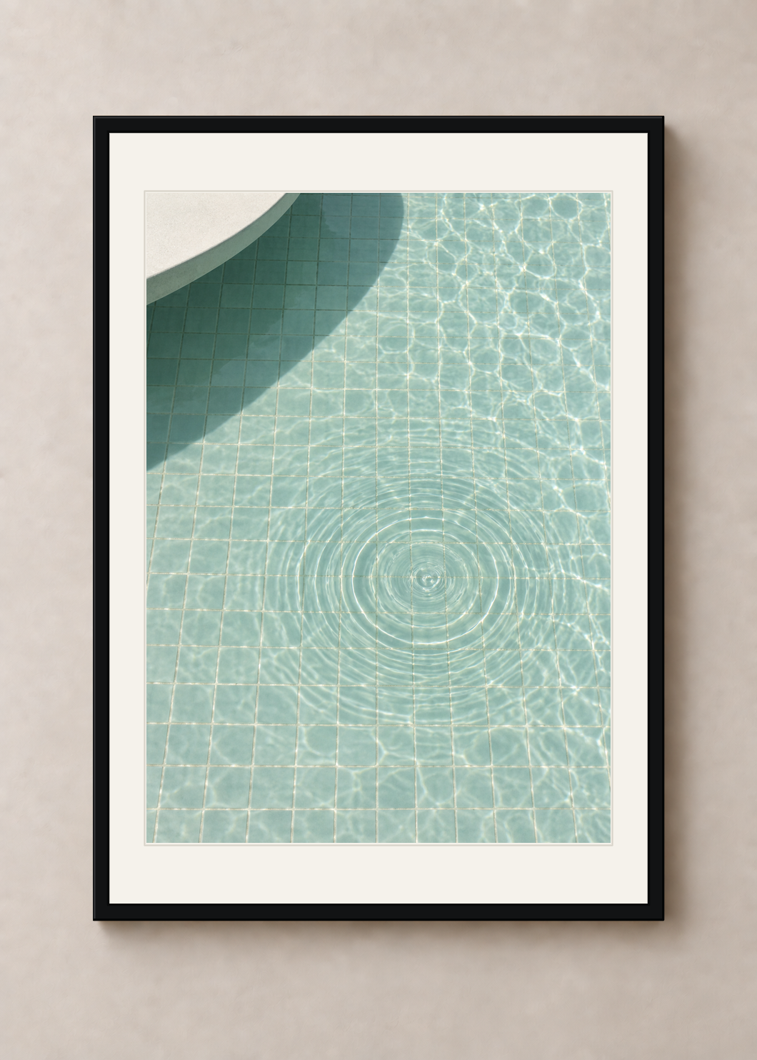 The Water Remembers, black framed 50 x 70 cm presentation with white mat