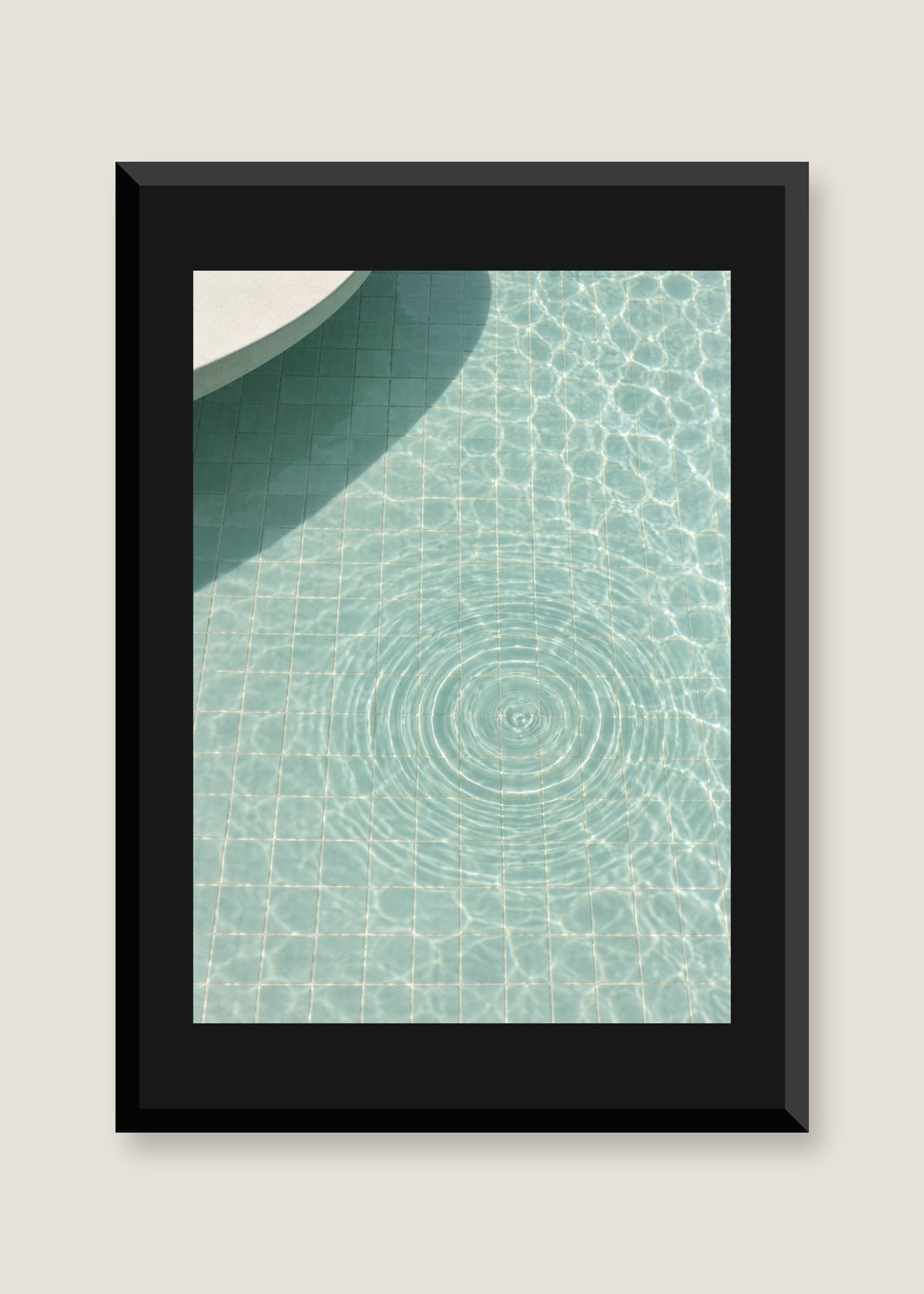 The Water Remembers, Black mat with black frame
