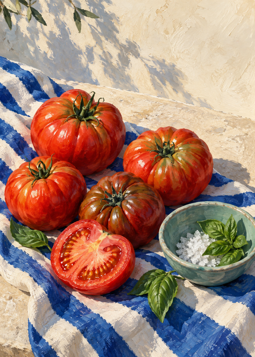Tomatoes at the Lido artwork-only art print
