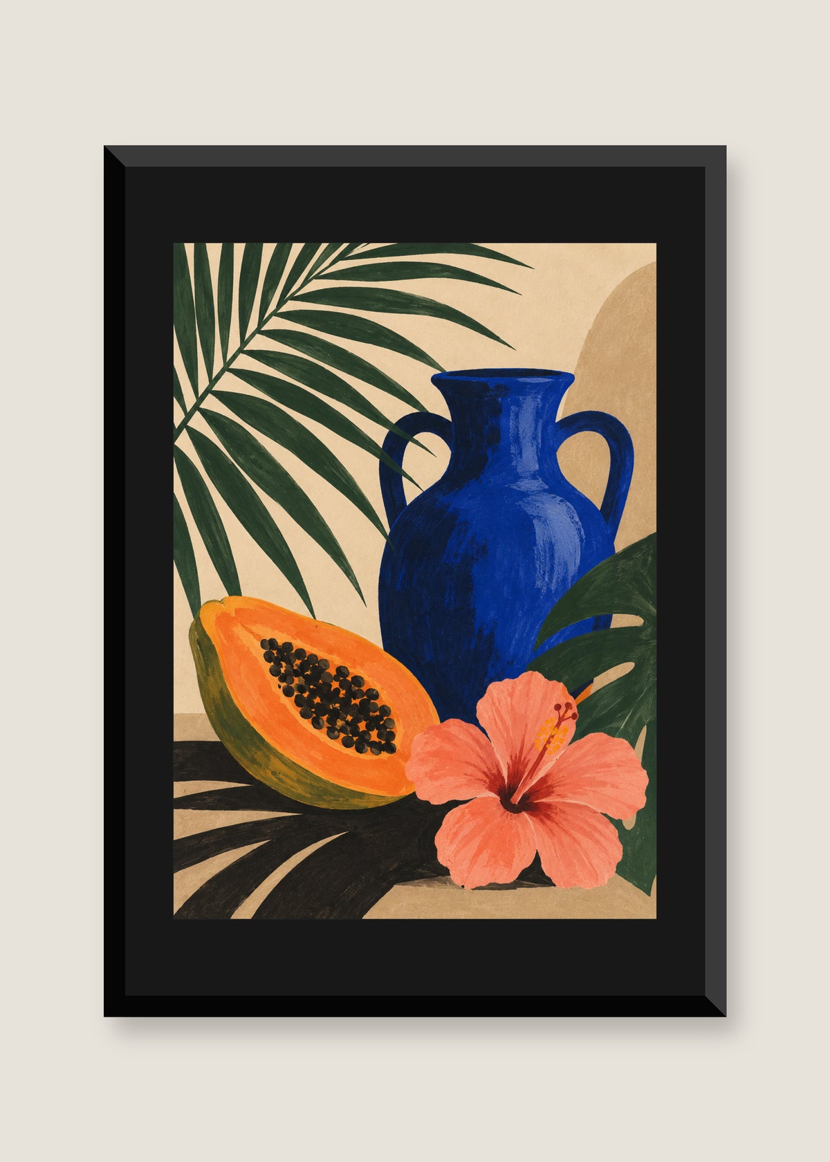 Tropic Assembly, Black mat with black frame