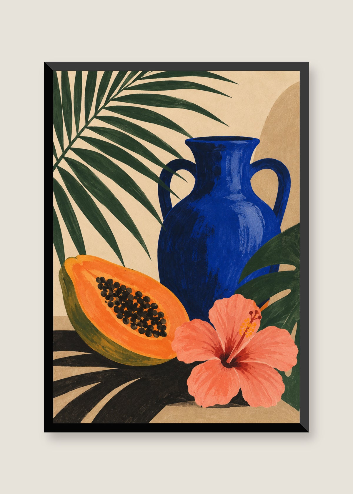 Tropic Assembly, No mat with black frame