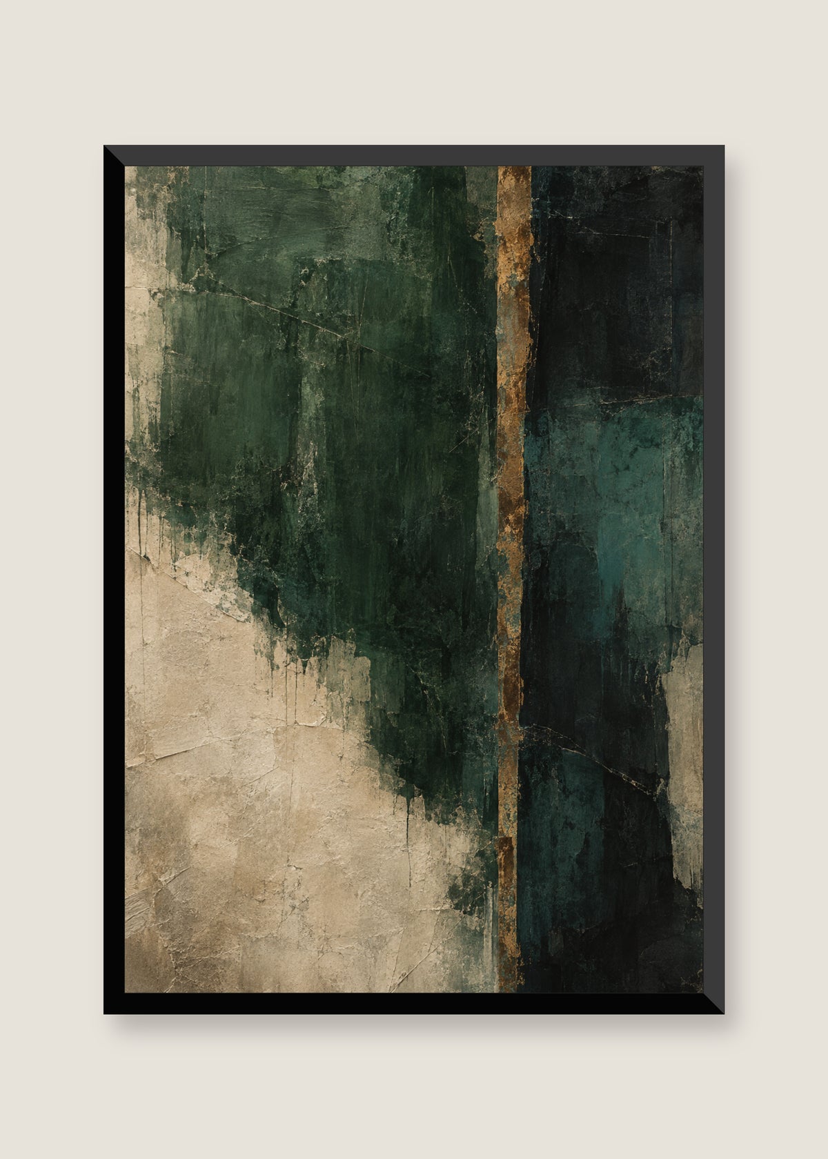 Verdant Relic, No mat with black frame