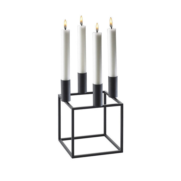 Kubus 4 Candle Holder - Black