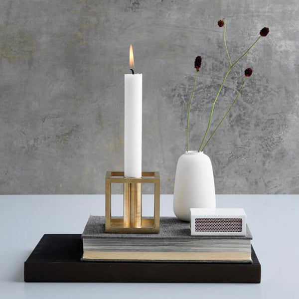 Kubus 1 Candle Holder - Brass