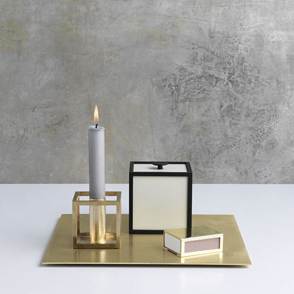 Kubus 1 Candle Holder - Brass