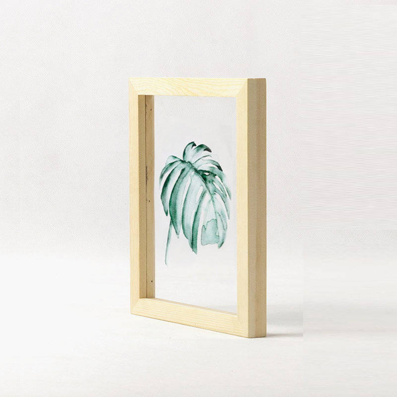 Floating Leaf Print with Oak Frame - 02