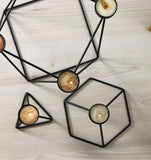 geometry wire candle holders