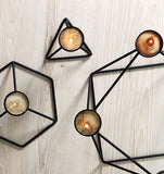 Geo Wire Candle Holder Set