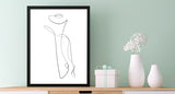 Female Figure - One Line Drawing Print