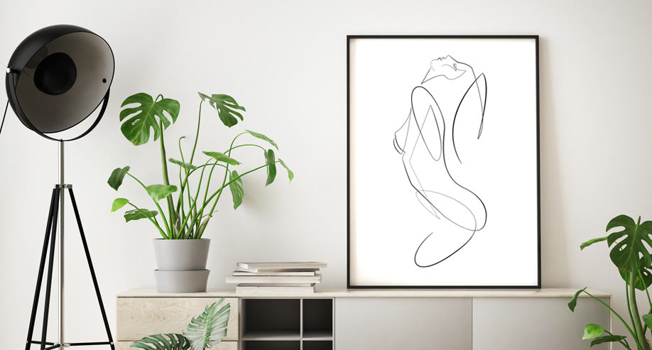 One line drawing female