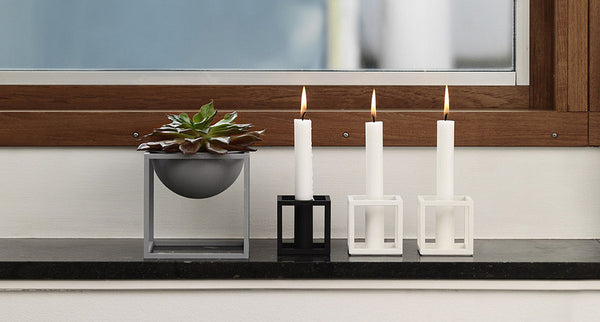 Kubus 1 Candle Holder - White